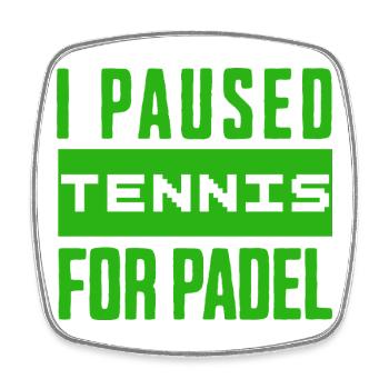 Tennis & Padel T-shirt, or bag for winners - Square fridge magnet - white - Front