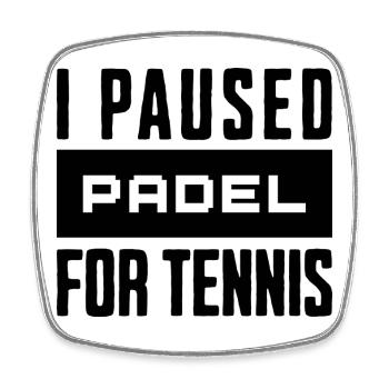 Tennis & Padel Hoodie, Shirt for Tennis Players - Square fridge magnet - white - Front