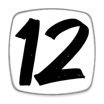 22 - Square fridge magnet - white - Front