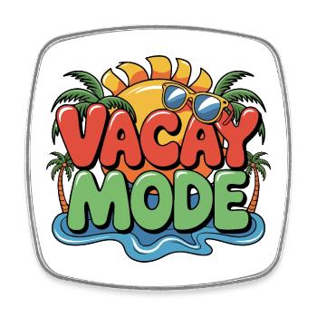 Vacay Fashion - Square fridge magnet - white - Front