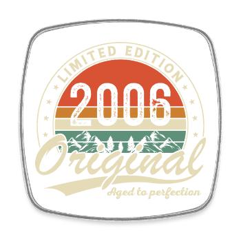 2006 Vintage Rétro Cadeau d’anniversaire - Magnet carré - blanc - Devant