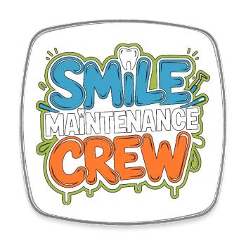 Hygiéniste orthodontique Entretien du sourire - Magnet carré - blanc - Devant