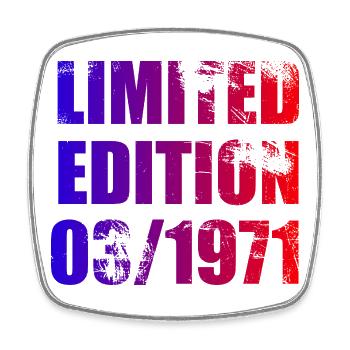 55e anniversaire édition limitée 03/1971 - Magnet carré - blanc - Devant