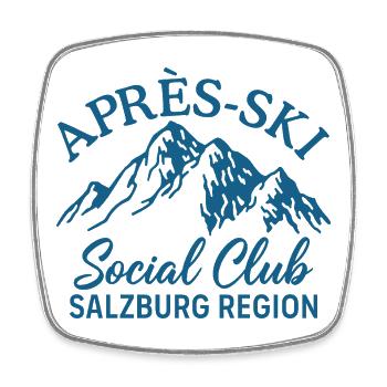 Après Ski Social Club Salzburg Region - Square fridge magnet - white - Front