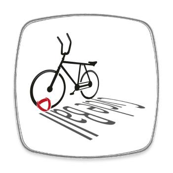 Cycling ball, cycleball, indoor cycling - Square fridge magnet - white - Front