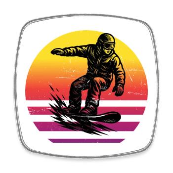 Ein Motiv nur für Snowboard - Viereckiger Kühlschrankmagnet - Weiß - Vorne