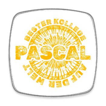Gift for Pascal - Square fridge magnet - white - Front