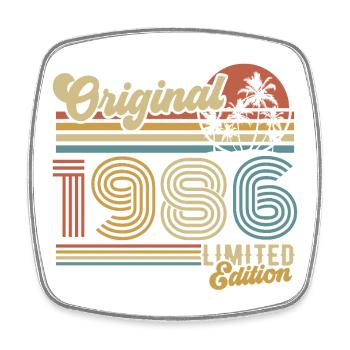 Cadeau rétro vintage vintage pour le 40e anniversaire 1986 - Magnet carré - blanc - Devant