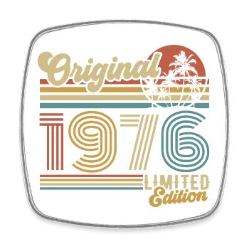 1976 Vintage Vintage Birthday Gift Retro - Square fridge magnet - white - Front