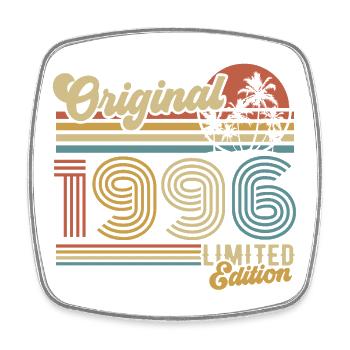 Original 1996 Jahrgang Vintage Geburtstag Geschenk - Viereckiger Kühlschrankmagnet - Weiß - Vorne