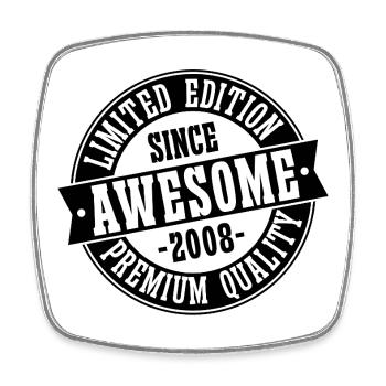 2008 Vintage Vintage 18th Birthday Gift - Square fridge magnet - white - Front