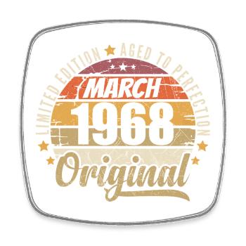 58. Anniversaire 58 Années Série Limitée Mars 1968 - Magnet carré - blanc - Devant