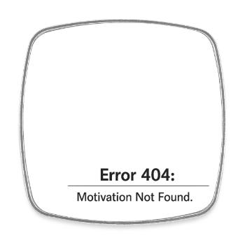 404 Motivation non trouvée | Chemise minimaliste - Magnet carré - blanc - Devant