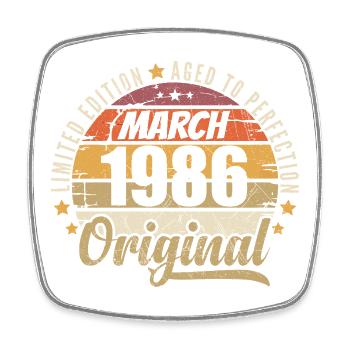 40. Anniversaire 40 Années Série Limitée Mars 1986 - Magnet carré - blanc - Devant