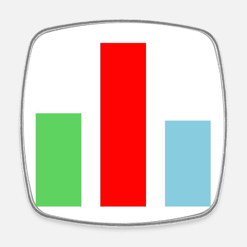 Statistiques du graphique à barres - Magnet carré - blanc