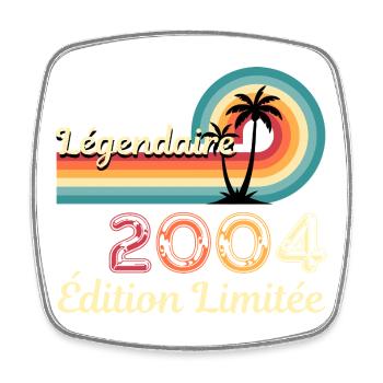 Legendary 2004, limitierte Edition - Viereckiger Kühlschrankmagnet - Weiß - Vorne