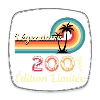 Legendary 2001, limitierte Ausgabe - Viereckiger Kühlschrankmagnet - Weiß - Vorne