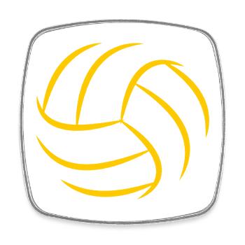Idée cadeau pour un sport de balle de volley-ball - Magnet carré - blanc - Devant