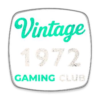 Vintage 1972 – Gaming Club Retro Geburtsjahr_ - Square fridge magnet - white - Front
