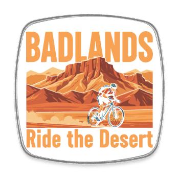 Badlands Andalucia Gravel Adventure Ride - Square fridge magnet - white - Front
