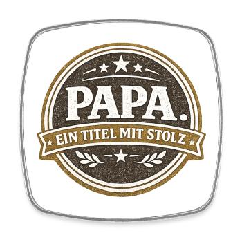 Dad Title with Pride Gift Vintage - Square fridge magnet - white - Front