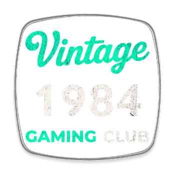 Vintage 1984 – Gaming Club Retro Birth Year - Square fridge magnet - white - Front