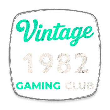 Vintage 1982 – Gaming Club Retro Birth Year - Square fridge magnet - white - Front