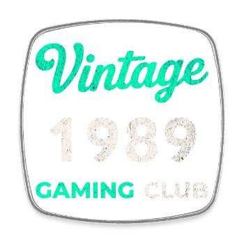 Vintage 1989 – Gaming Club Retro Birth Year - Square fridge magnet - white - Front