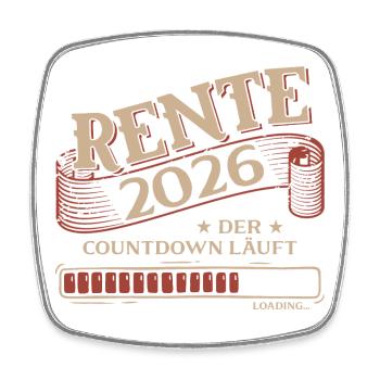 Pension 2026 Gift Man Pensioner Retirement Funny - Square fridge magnet - white - Front