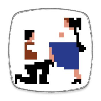 Šij, luby šewco šij... - Square fridge magnet - white - Front