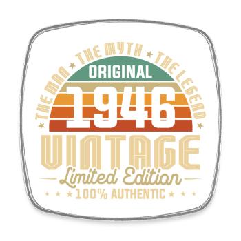 1980 Original Vintage Geburtstag Geschenk - Viereckiger Kühlschrankmagnet - Weiß - Vorne
