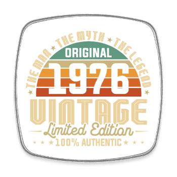 1976 Original Vintage Geburtstag Geschenk - Viereckiger Kühlschrankmagnet - Weiß - Vorne