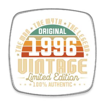 1996 Original Vintage Birthday Gift - Square fridge magnet - white - Front