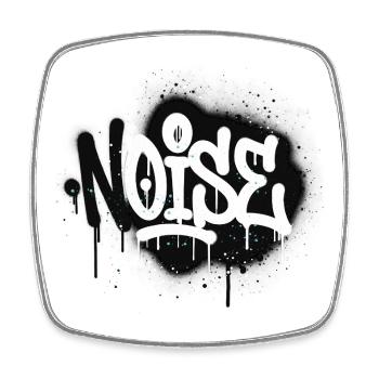 Graffiti-Laut-Spray - Viereckiger Kühlschrankmagnet - Weiß - Vorne