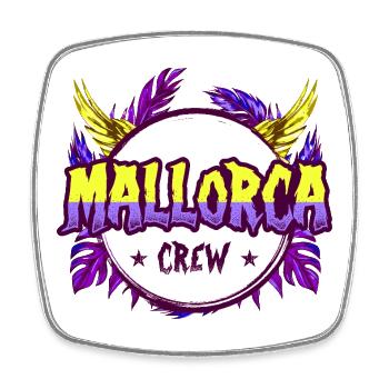 Mallorca Crew Bunt - Viereckiger Kühlschrankmagnet - Weiß - Vorne