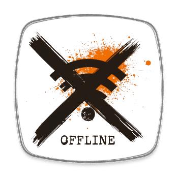 Chronically Offline - Digital Detox Art by Free Ar - Square fridge magnet - white - Front