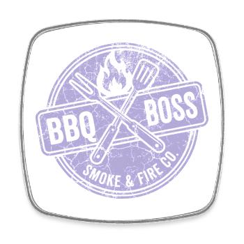 BBQ Griller Hoodie, Tasche, T-shirt Geschenk - Viereckiger Kühlschrankmagnet - Weiß - Vorne