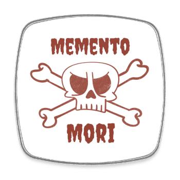 Memento Mori (Du bist nicht für immer) - Viereckiger Kühlschrankmagnet - Weiß - Vorne