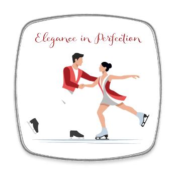 Figure Skating: Elegance in Perfection - Square fridge magnet - white - Front