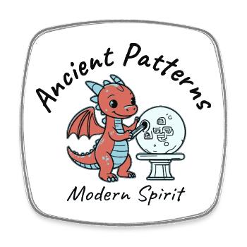 Ancient Patterns, Modern Spirit - Square fridge magnet - white - Front