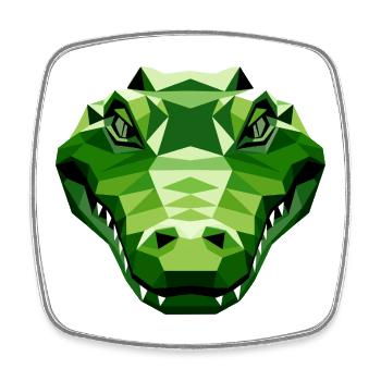 Crocodile Alligator Reptile Crocodile Adore les Crocodiles - Magnet carré - blanc - Devant