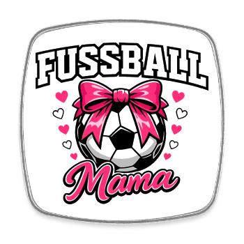 Fussball Mama Süß Niedlich Geschenk - Viereckiger Kühlschrankmagnet - Weiß - Vorne