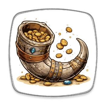Goldhorn Treasure Find - Square fridge magnet - white - Front