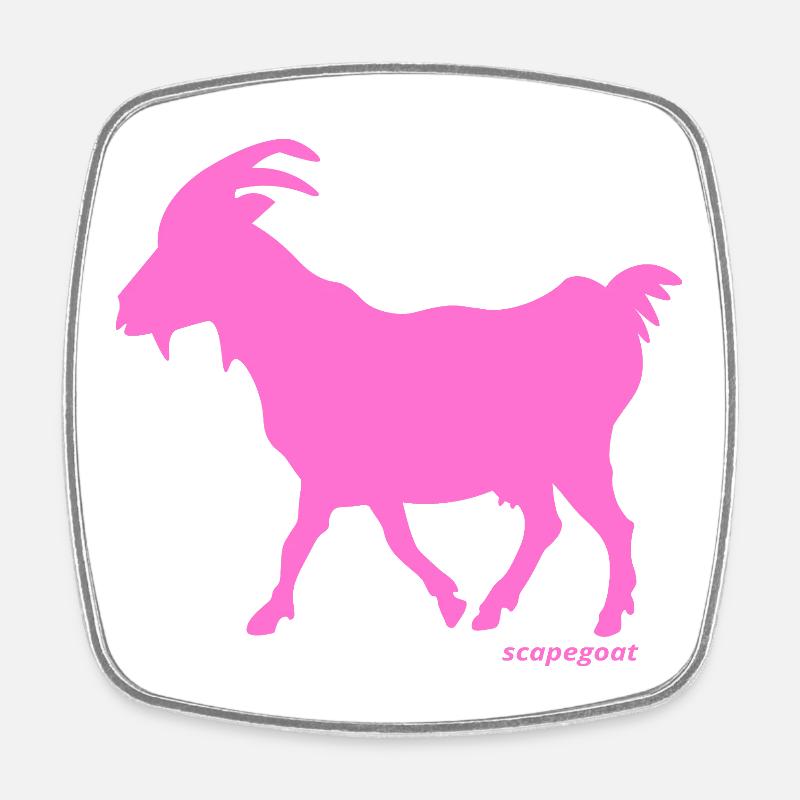 Scapegoat pink - Square fridge magnet - white