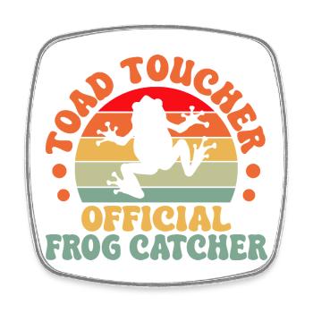 Frog Catcher Toad Toucher Official Catcher Frog - Viereckiger Kühlschrankmagnet - Weiß - Vorne