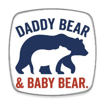 T-shirt pour la fête des pères, idée cadeau pour papa, sweat à capuche - Magnet carré - blanc - Devant