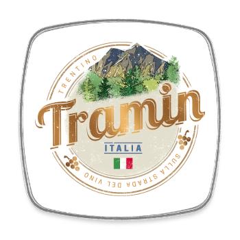Tramin Trentino Südtirol Italien Vintage Souvenir - Viereckiger Kühlschrankmagnet - Weiß - Vorne