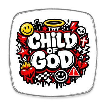 Child of God - Viereckiger Kühlschrankmagnet - Weiß - Vorne