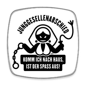 Junggesellenabschied – Komm Ich Nach Haus … (JGA) - Viereckiger Kühlschrankmagnet - Weiß - Vorne