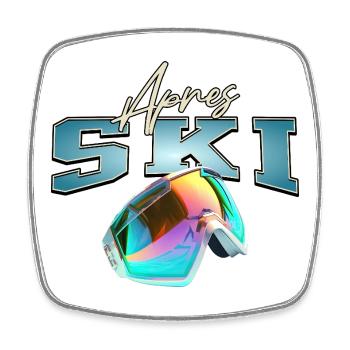 Apres Ski - Viereckiger Kühlschrankmagnet - Weiß - Vorne